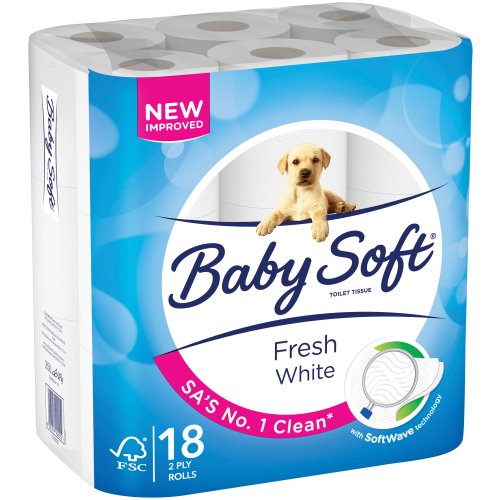Baby Soft / Kitten Soft Tissues 2 Ply 18 Rolls